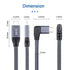 cablecc 10Gbps USB-C USB 3.1 Type C Gen2 Male Data Video 100W Cable 90 Degree Left Right Angled with E-Marker 50cm...