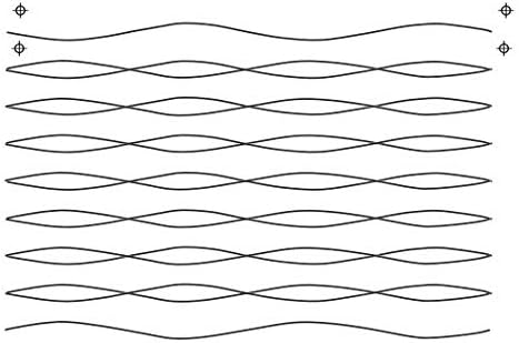 Modern Waves - Edge to Edge Nylon Mesh Stencil, Continuous Line Template for Free Motion Quilting, Domestic Machine Quilting, Hand Quilting, Long-...
