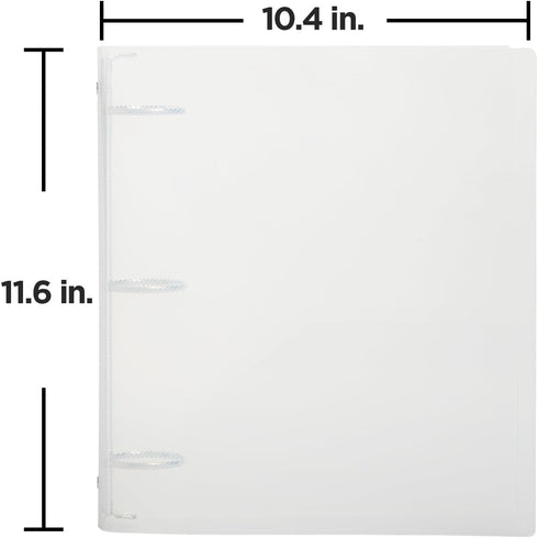 JAM PAPER Plastic 2 inch Binder - Clear 3 Ring Binder - Sold Individually...