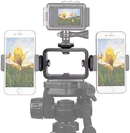 Tripod Mount Adapter Kit for 3 Devices. Works with Smartphones, iPhone, Android, GoPros, DSLR Cameras, Mic, LED, Ring Lights. Perfect for Vlogging...