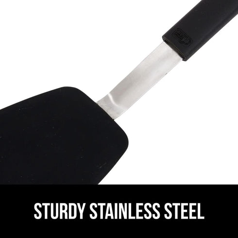Gorilla Grip Nonstick Heat Resistant BPA-Free Silicone Spatula, Non Scratch Flexible Head for Pans, Slip Resistant Soft Rubber Handle, Stainless S...