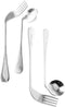 BESTonZON Adaptive Fork and Spoon Angled Utensils Curved Flatware Self Feeding Silverware Anti Shake Tableware for Elderly Patients Left and Handl...