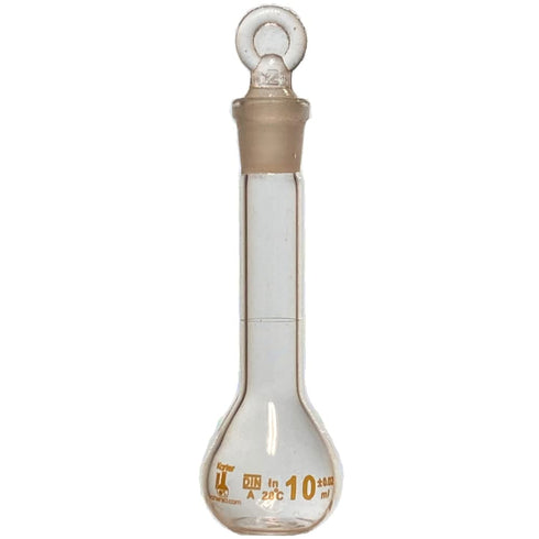 10ml Volumetric Flask, 3.3 Boro Glass, Class A, Ground Stopper, Karter Scientific 252V3 (Pack of 2)...
