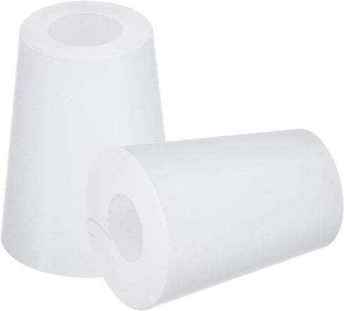 MECCANIXITY Silicone Rubber Tapered Plug 15mm to 20mm with Hole White for Powder Coating, Painting, Anodizing, Plating, Sandblasting, Laboratory U...