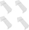 Clear Acrylic Lucite Single Shoe Display Stand Set of 4 Pc with Heels Slant Riser Holder 8'' x 3'' x 4''Q...