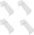 Clear Acrylic Lucite Single Shoe Display Stand Set of 4 Pc with Heels Slant Riser Holder 8'' x 3'' x 4''Q...