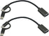 2Pack 2 in 1 Weave Micro USB and Type C Male to USB 2.0 Female Converter On-The-Go (OTG) Adapter Cable(Black),Aluminum Housing, 2Pack Black...