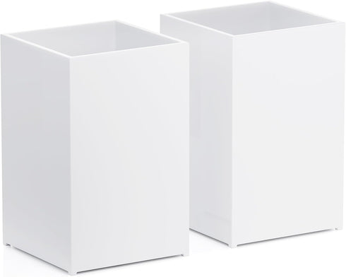 MaxGear White Acrylic Pen Holder 2 Pack Pencil Holder for Desk, Small Pen Cup Pencil Cup Pen Cups for Desk Pen Holders Pencil Holders, Makeup Brus...