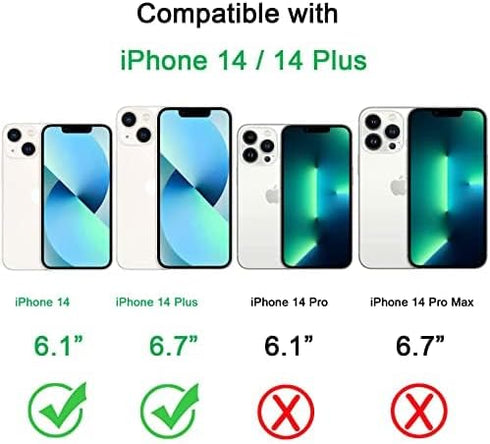 for iPhone 14 and iPhone 14 Plus Camera Lens Protector, Anti-Scratch Tempered Glass Camera Screen Protector Shockproof Full Protective Camera Cove...
