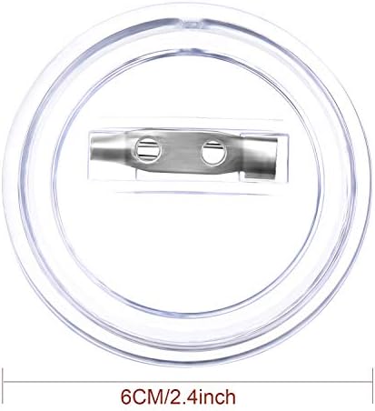 50 Pack Acrylic Button Pins Badge Clear Button Pins Custom Button Pins Kit Blank Button Pins Bulk Photo Buttons Make Your Own Buttons Pins for DIY...