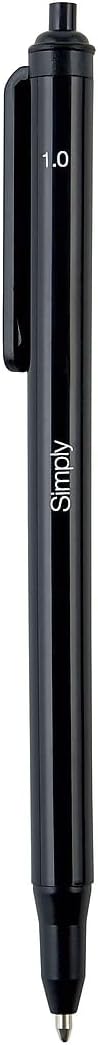 STAPLES 2498032 Simply Ballpoint Rt Med Blk Dz...