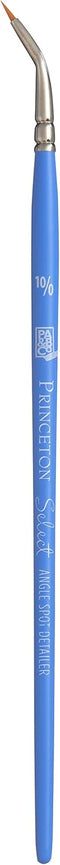 Princeton 3750TS-10/0 Select Artiste Spot Detailer Angle Paintbrush, Synthetic, 10/0, Size 10/0 inch, Multicolor...