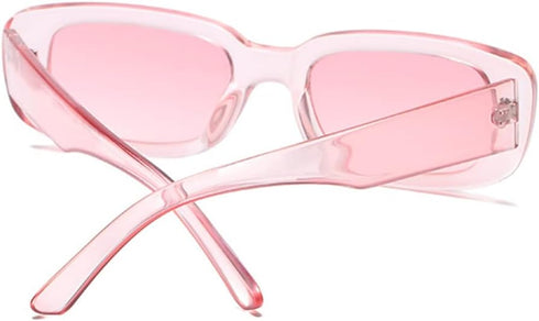 Retro Rectangle Sunglasses for Women Men Small Square Frame Trendy Y2K 90’s Black Sunglasses...