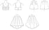 Vogue Misses' Lined Bra Top, Semi-Fitted Shorts, and Skirt Sewing Pattern Kit, Design Code V1893, Sizes 6-8-10-12-14...