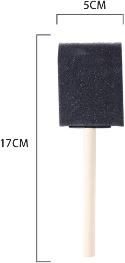 20 Pcs 2 Inch Foam Paint Brushes Wood Handle Sponge Brush Paint Sponges Painting Tools for Acrylic Painting Staining Varnishes...