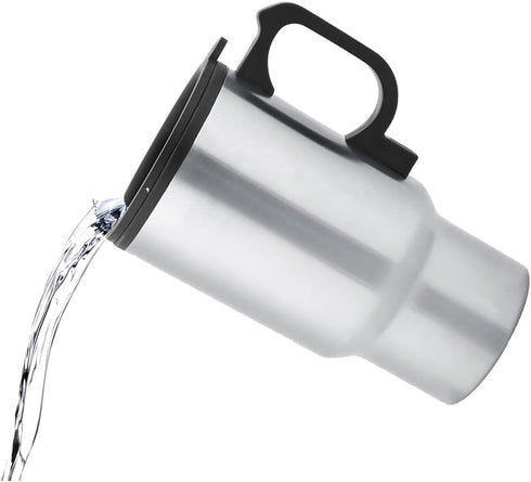 12V 450ml Car Heating Mug Travel Car Cup Electric Heated Kettle Stainless Steel Travel Mug Electric Car Heating Coffee Cup Insulated Heated Thermo...