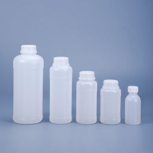 10 oz Plastic Reagent Bottle, Laboratory Grade High-Density Polyethylene Bottle, Wide Mouth with Screw Cap, Plastic Sample Bottles for Classrooms ...