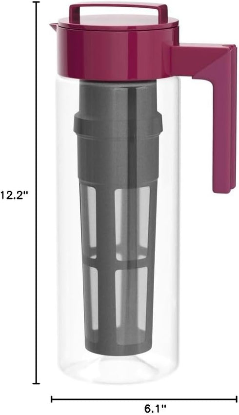 Takeya Flash Chill Iced Tea Maker - Airtight & Durable Iced Tea Maker Jug with Silicone Carry Handle - Leak-Proof & Lightweight Tea Infuser with P...