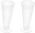 YXQ 100mL Plastic Graduated Measuring Cup Capacity Beaker Cone Shape Round Base Labs Kitchen Clear, 2Pcs...