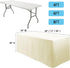 6 Feet (L x W: 72"x30") Rectangle Fitted Tablecloth for Wedding Party Banquet,Polyester Cloth Fabric Cover, Ivory...