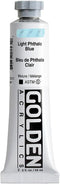 Heavy Body Acrylics by GOLDEN, Light Phthalo Blue, 2 fl. oz. Tube, Professional Acrylic Paint, Opaque...