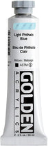 Heavy Body Acrylics by GOLDEN, Light Phthalo Blue, 2 fl. oz. Tube, Professional Acrylic Paint, Opaque...
