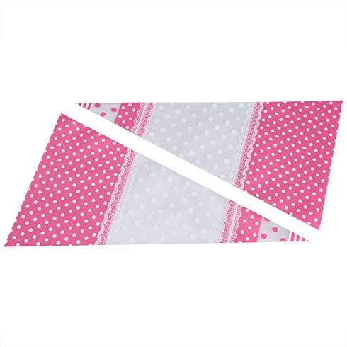 FTVOGUE 50 Piece Clear Cone-Shaped Treat Popcorn Bags Treat Bags Cellophane Candy Bags with Twist Ties(Pink)...