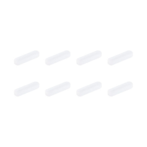 MECCANIXITY Magnetic Stirrer Mixer Stir Bar Rod 30mm(1.18") x8mm Cylinder Shape PTFE Coating Magnet White for Laboratory 8Pcs...