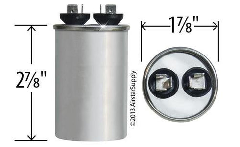 Capcom Genteq C325R 25 UF MFD X 370 Vac GE Industrial Replacement Capacitor Round, 97F9606...