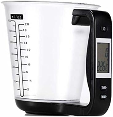 1Pcs Digital kitchen Electronic Measuring Cup Scale Household Jug Scales with LCD Display Temp Measurement 16x12.5x13.5cm (black)...