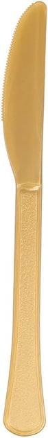 JAM PAPER Premium Utensils Party Pack - Plastic Knives - Gold - 48 Disposable Knives/Pack...