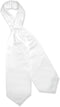 Vesuvio Napoli ASCOT Solid WHITE Color Cravat Men's Neck Tie...