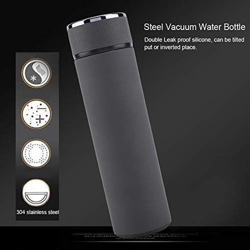 Fdit Stainless Steel Vacuum Water Bottle Tea Coffee Leak Car Office Cups(grey)...