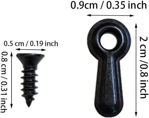 100 Pieces Metal Picture Frames Turn Button Fasteners with 100 Pieces Screws, Picture Frame Hardware Backing Clips Picture Turn Button Frame Pictu...