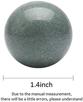 BRABUD 1.4'' Blackish Green Marble Chinese Baoding Health Stress Exercise Balls Craft Collection with Bag BSWQ001...
