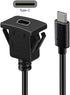 NFHK Waterproof Dustproof USB-C Type-C USB 3.1 10Gbps Extension Flush Car Latch Mount Extension Cable for Dashboard Panel...