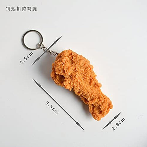 Fuqimanman2020 Imitation Food Keychain Creative Fried Chicken Leg Nuggets Wing Keychain for Handbag Purse Accessories...