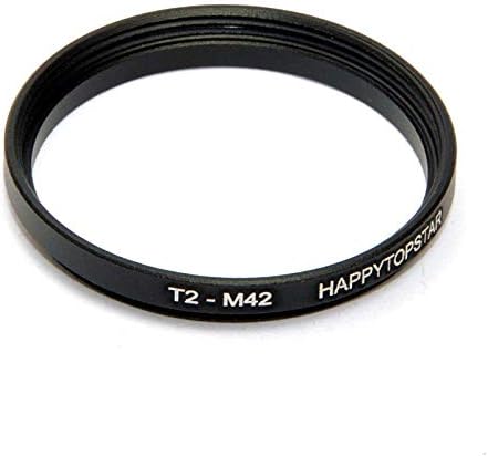 Metal T2 to M42 Male to Female 42mm to 42mm T2-M42 Step-Up Coupling Ring Adapter for Lens Filter...