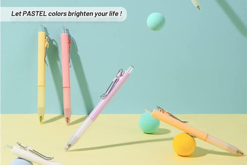 Pastel Gel Pens 20 Pack, Black Ink Pens, 10 Different Pastel Colors, 0.5mm Fine Point Cute Pens for School Office Back to School Supplies by MIVAC...