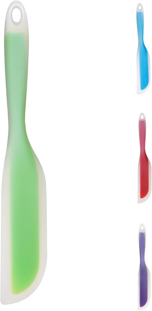 Nonstick Silicone Knife Shaped Flexible Kitchen Spatula Scraper Turner,Kitchen Cooking Utensils With Nylon Core (Green)...