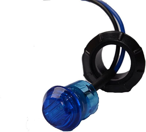 10Pcs 3/4 Inch LED Marker lights Signal Light 12V for Trailer Truck Bus Van(Blue)...