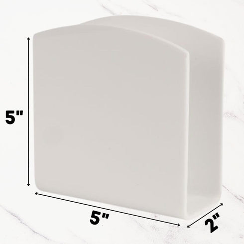 Dino74 Modern Acrylic Napkin Holder (Set of 2) - 5mm Freestanding Guest Paper Napkin Holder For Kitchen, Restaurant, Dining Table or Vanity Counte...