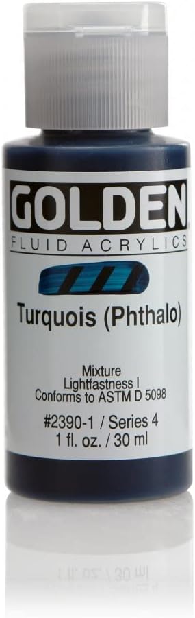 Golden Fluid Acrylics - Turquois (Phthalo) - 1 oz Bottle...