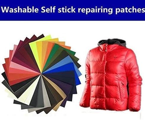 Self Adhesive Fabric Repairing Patches for Jackets, Sofa, for Clothing (Width 3.93" x Length 7.08") 3PCS/Pack (Beige)...