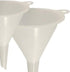 Chef Craft Set of 4 General Purpose Plastic Assorted Sizes Nested Funnel Set, White...