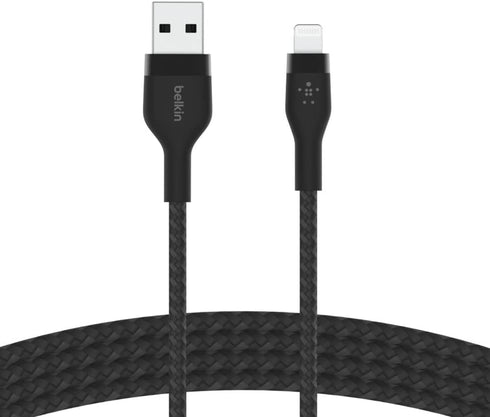 Belkin BoostCharge Pro Flex Braided USB Type A to Lightning Cable (1M/3.3FT), MFi Certified Charging Cable for iPhone 14, 13, 12, 11, Pro, Max, Mi...