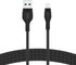 Belkin BoostCharge Pro Flex Braided USB Type A to Lightning Cable (1M/3.3FT), MFi Certified Charging Cable for iPhone 14, 13, 12, 11, Pro, Max, Mi...