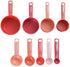 Farberware Measuring Cups and Spoons Set (9-Piece, Coral Ombre)...