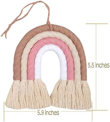 ZWA Rainbow Wall Hanging, Handmade Macrame Wall Art Decor for Nursery Kids Room Home...