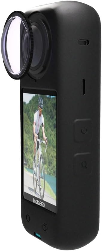 Silicon case+Lens Cap for Insta360 ONE X3 Camera,Comprehensive Protection Waterproof & Dustproof Lightweight (Red)...